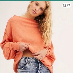 We The Free peach Main Squeeze knit top S M L